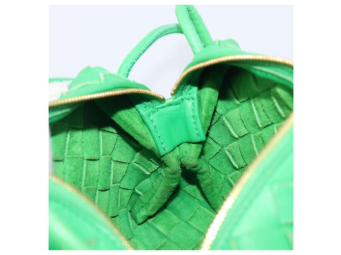 BOTTEGA VENETA INTRECCIATO Mini Barakito Shoulder Bag Leather Green Auth mr3028V Verde - vista 11