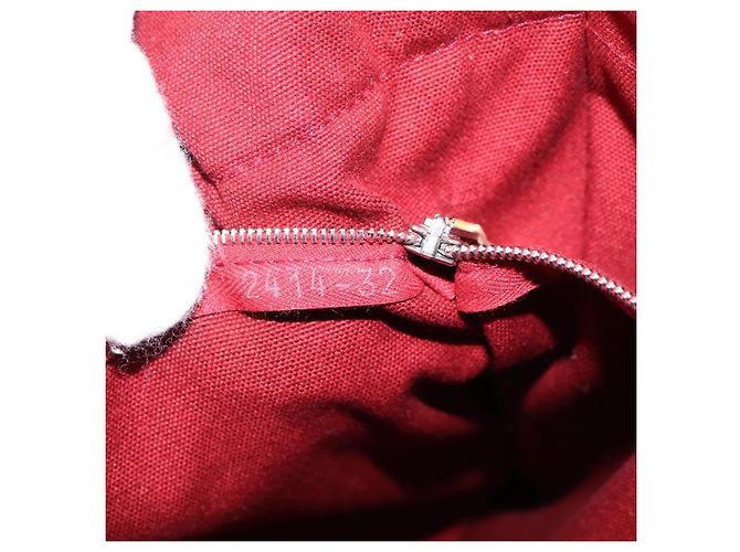 Hermès HERMES Fourre Tout MM Handtasche Canvas Rot Silber Auth gh2382 - Ansicht 11