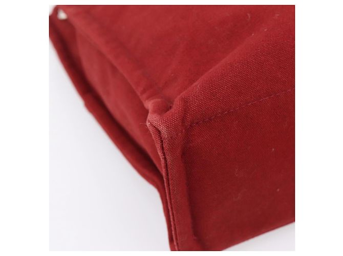 Hermès HERMES Fourre Tout MM Handtasche Canvas Rot Silber Auth gh2382 - Ansicht 14
