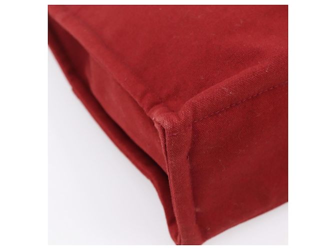 Hermès HERMES Fourre Tout MM Handtasche Canvas Rot Silber Auth gh2382 - Ansicht 16