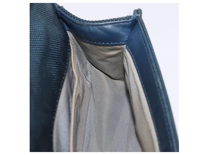 Borsa a tracolla CHANEL Boy Chanel Matelassé con catena in tela blu navy e argento Auth 206385A - vista 26