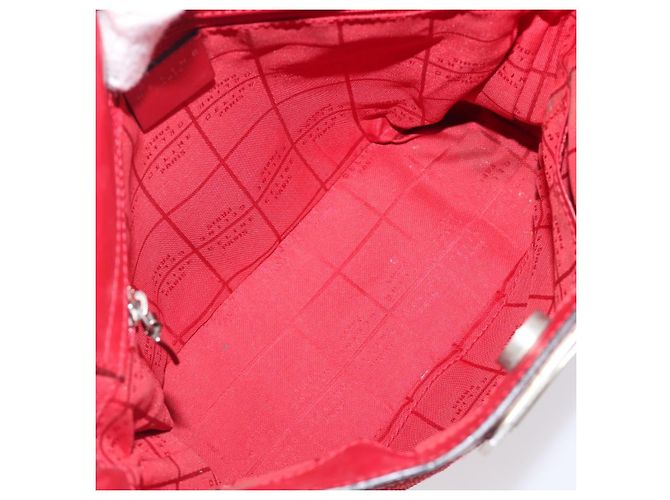 Céline Borsa a mano CELINE Canvas Red Silver Auth bs37258 Argento Rosso - vista 11