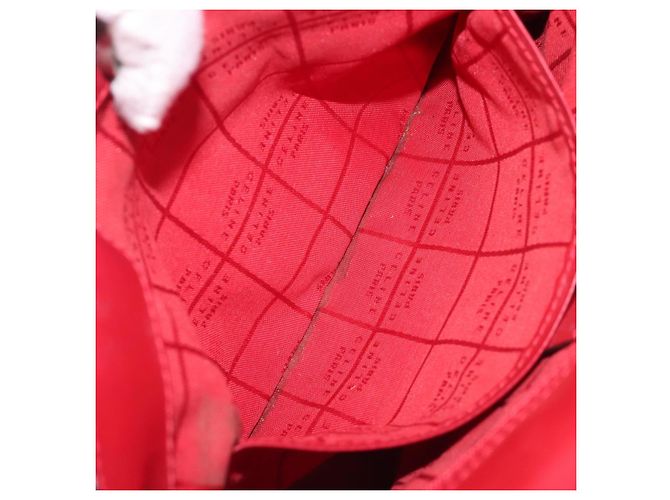 Céline Borsa a mano CELINE Canvas Red Silver Auth bs37258 Argento Rosso - vista 24