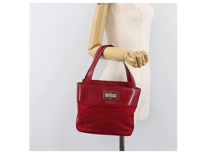 Céline Borsa a mano CELINE Canvas Red Silver Auth bs37258 Argento Rosso - vista 25