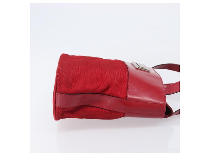 Céline Borsa a mano CELINE Canvas Red Silver Auth bs37258 Argento Rosso - vista 3