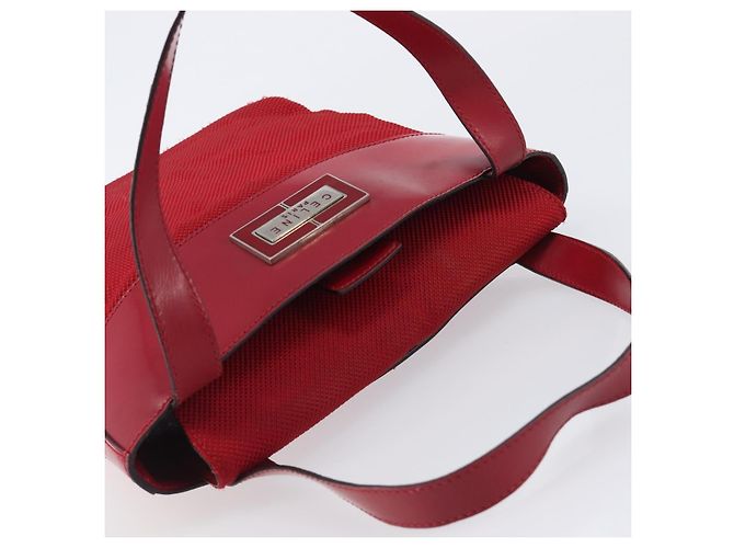Céline Borsa a mano CELINE Canvas Red Silver Auth bs37258 Argento Rosso - vista 6