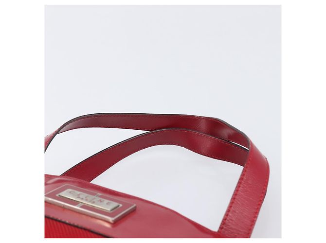Céline Borsa a mano CELINE Canvas Red Silver Auth bs37258 Argento Rosso - vista 8
