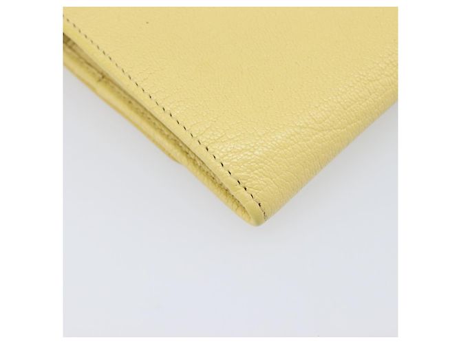 Miu Miu Portafoglio a Catena Borsa a Tracolla Pelle Yellow Gold Auth 204839A D'oro Giallo - vista 18
