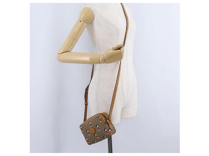 Borsa GUCCI Micro GG Supreme Collaborazione Disney PVC Outlet 602536 Auth 204739M Beige D'oro - vista 26