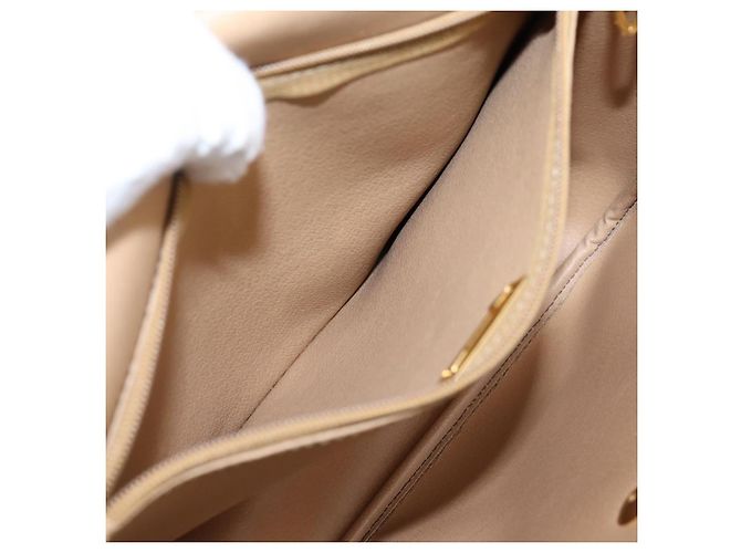 Borsa a tracolla Christian Dior Trotter Canvas PVC Navy Gold Auth ep16126 D'oro Blu navy - vista 12