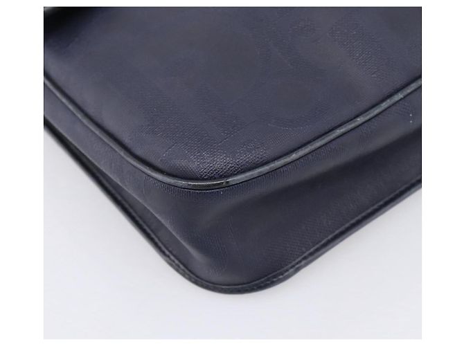 Borsa a tracolla Christian Dior Trotter Canvas PVC Navy Gold Auth ep16126 D'oro Blu navy - vista 15