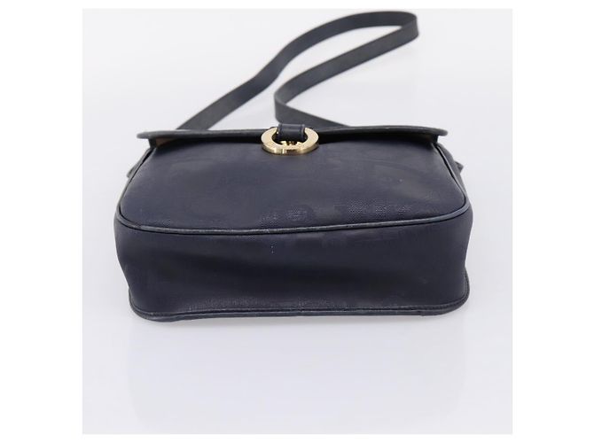 Borsa a tracolla Christian Dior Trotter Canvas PVC Navy Gold Auth ep16126 D'oro Blu navy - vista 5