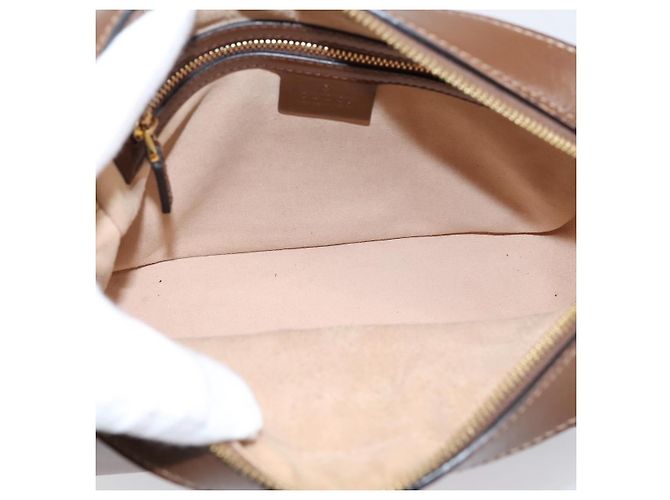 Borsa a Tracolla GUCCI GG Supreme PVC Beige Tono Oro 645454 Auth mr2966V - vista 10