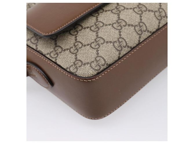 Borsa a Tracolla GUCCI GG Supreme PVC Beige Tono Oro 645454 Auth mr2966V - vista 15