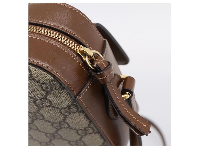 Borsa a Tracolla GUCCI GG Supreme PVC Beige Tono Oro 645454 Auth mr2966V - vista 18