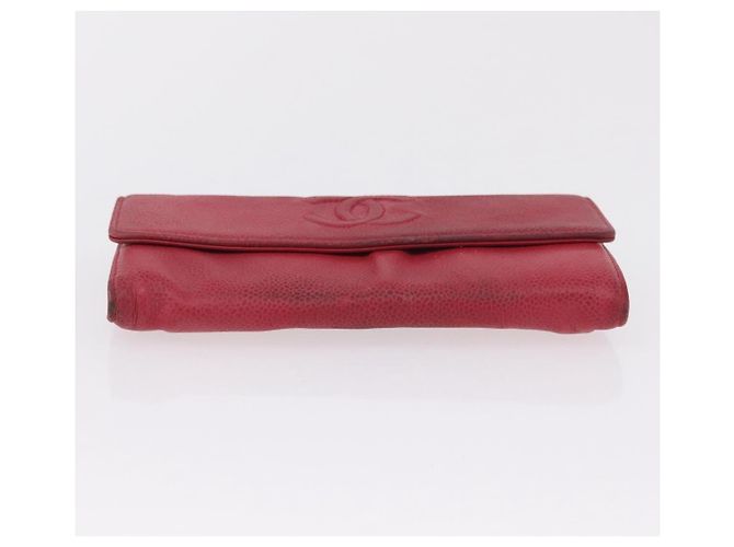 Portafoglio CHANEL in pelle Set di 3 Nero Rosso Blu Navy CC Auth bs37285 - vista 22