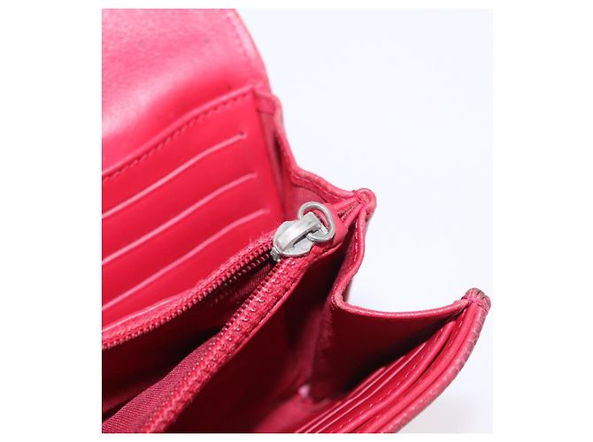 Portafoglio CHANEL in pelle Set di 3 Nero Rosso Blu Navy CC Auth bs37285 - vista 25
