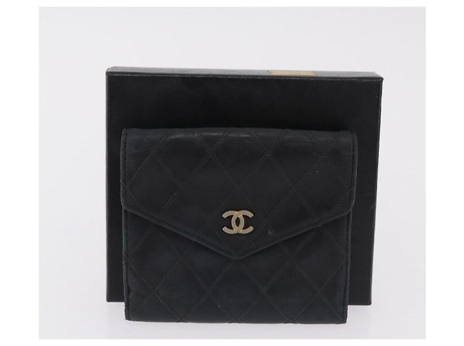 Portafoglio CHANEL in pelle Set di 3 Nero Rosso Blu Navy CC Auth bs37285 - vista 27