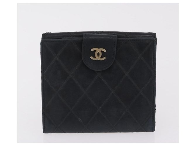 Portafoglio CHANEL in pelle Set di 3 Nero Rosso Blu Navy CC Auth bs37285 - vista 3