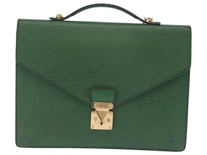 LOUIS VUITTON Epi Serviette Conseiller Briefcase Green M54424 LV Auth 203837 Verde - vista 13