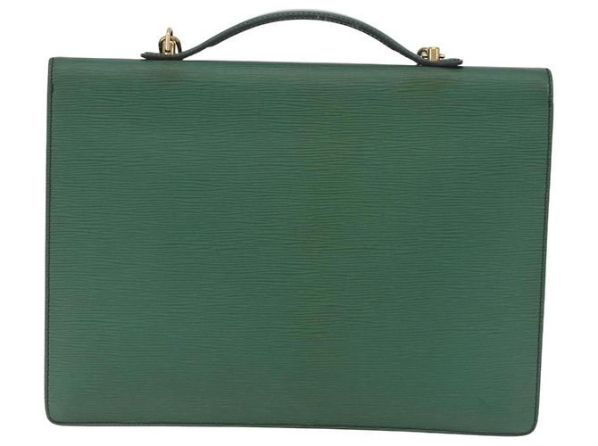 LOUIS VUITTON Epi Serviette Conseiller Briefcase Green M54424 LV Auth 203837 Verde - vista 2