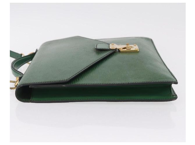 LOUIS VUITTON Epi Serviette Conseiller Briefcase Green M54424 LV Auth 203837 Verde - vista 6