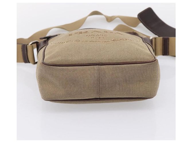 PRADA Shoulder Bag Canvas Brown Silver Auth mr2938 Silvery - view 5