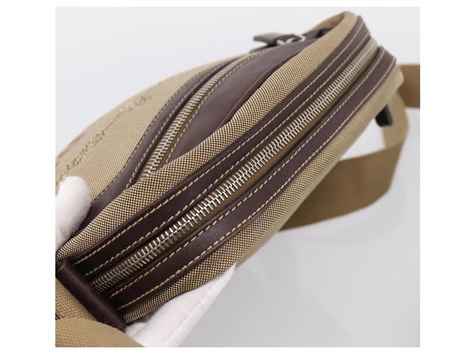 PRADA Shoulder Bag Canvas Brown Silver Auth mr2938 Silvery - view 6