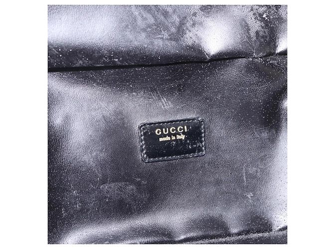 Borsa Vanity GUCCI Bamboo Beauty Case Vernice Nero 032 200159 0150 Auth mr2924 - vista 11
