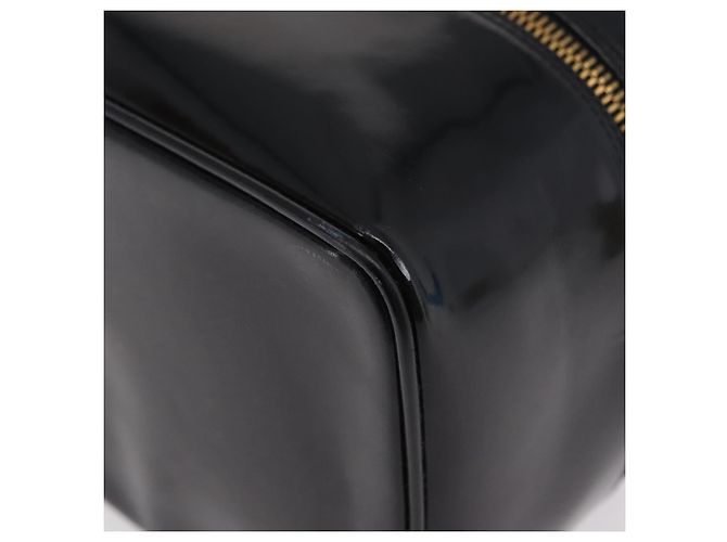 Borsa Vanity GUCCI Bamboo Beauty Case Vernice Nero 032 200159 0150 Auth mr2924 - vista 15