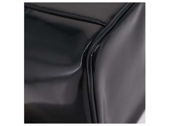 Borsa Vanity GUCCI Bamboo Beauty Case Vernice Nero 032 200159 0150 Auth mr2924 - vista 16