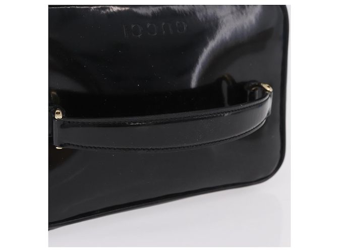 Borsa Vanity GUCCI Bamboo Beauty Case Vernice Nero 032 200159 0150 Auth mr2924 - vista 7
