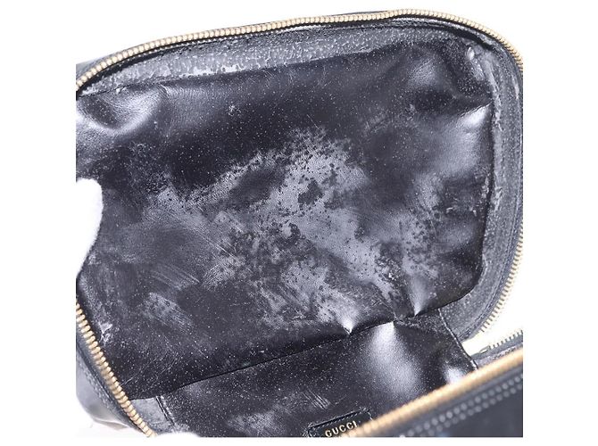 Borsa Vanity GUCCI Bamboo Beauty Case Vernice Nero 032 200159 0150 Auth mr2924 - vista 9