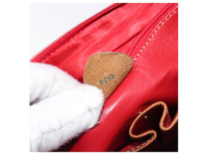 Edge Céline Bolso de hombro CELINE de cuero marrón dorado Auth ep15959 Castaño - vista 12