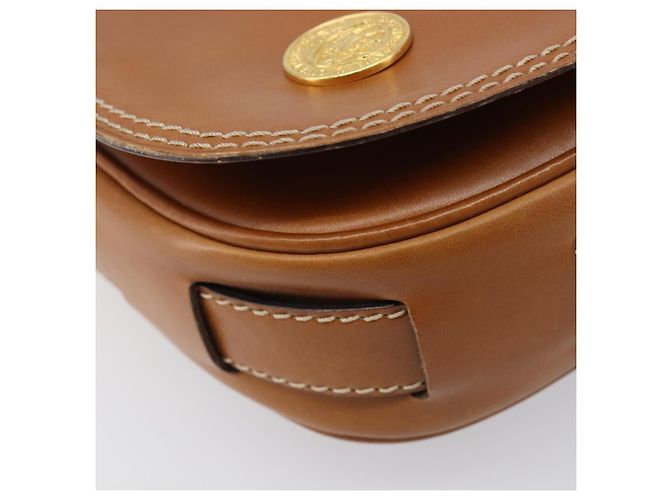 Edge Céline Bolso de hombro CELINE de cuero marrón dorado Auth ep15959 Castaño - vista 16
