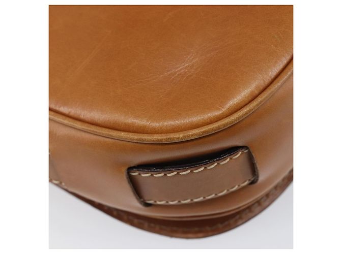 Edge Céline Bolso de hombro CELINE de cuero marrón dorado Auth ep15959 Castaño - vista 18