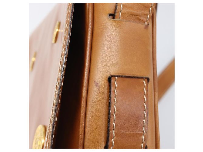 Edge Céline Bolso de hombro CELINE de cuero marrón dorado Auth ep15959 Castaño - vista 19