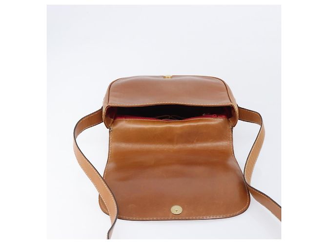 Edge Céline Bolso de hombro CELINE de cuero marrón dorado Auth ep15959 Castaño - vista 21