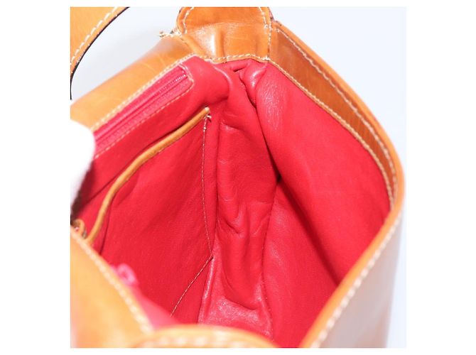 Edge Céline Bolso de hombro CELINE de cuero marrón dorado Auth ep15959 Castaño - vista 23