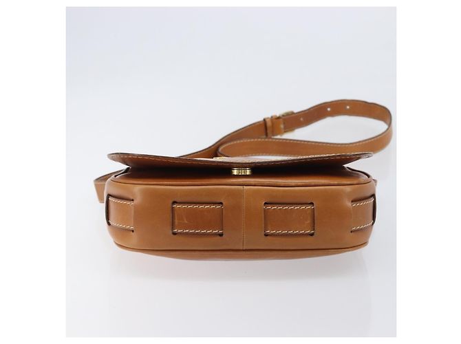 Edge Céline Bolso de hombro CELINE de cuero marrón dorado Auth ep15959 Castaño - vista 5