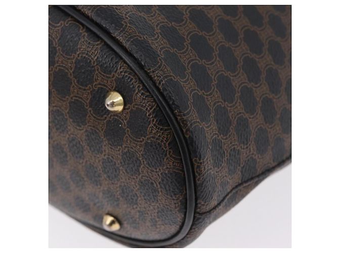 Céline Sac cabas CELINE Macadam Canvas PVC Cuir Noir Or Auth 206040V Doré - vue 17