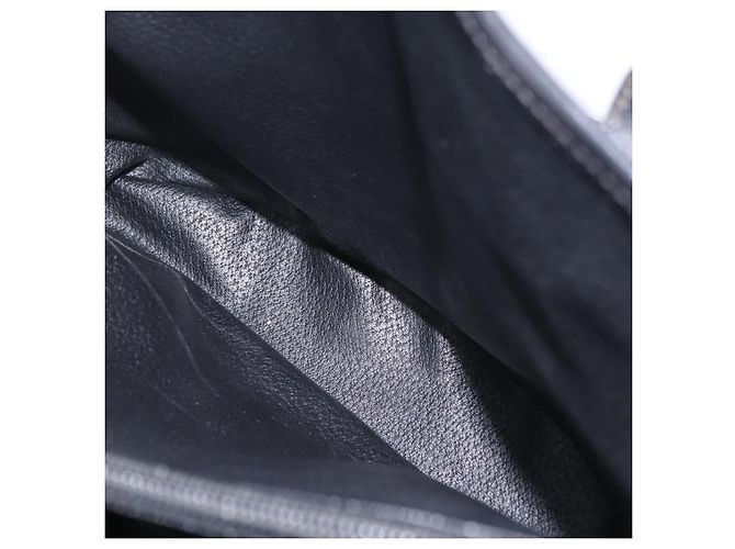 Céline Sac cabas CELINE Macadam Canvas PVC Cuir Noir Or Auth 206040V Doré - vue 24