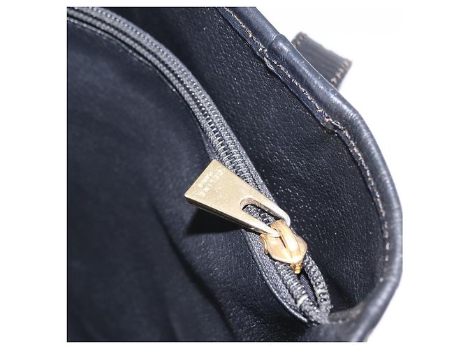 Céline Sac cabas CELINE Macadam Canvas PVC Cuir Noir Or Auth 206040V Doré - vue 27