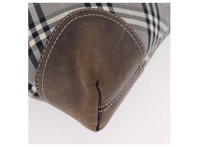 BURBERRY Nova Check Schultertasche Canvas Gray Silver Auth mr3014 Braun Silber - Ansicht 18
