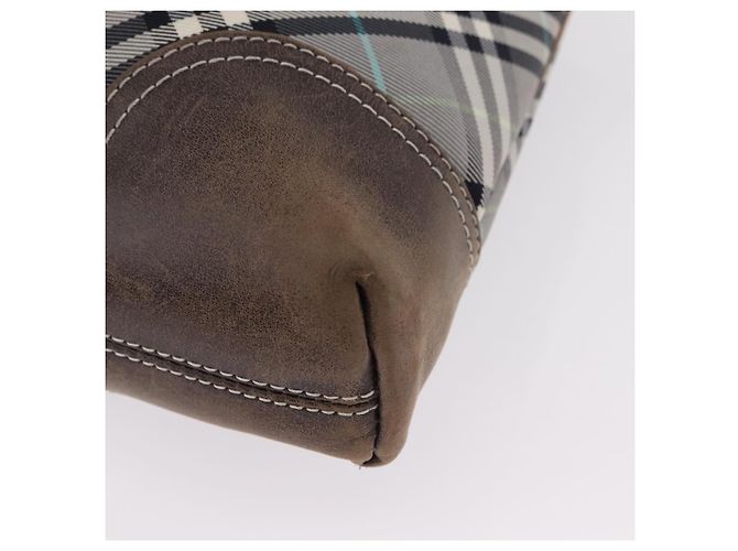 BURBERRY Nova Check Schultertasche Canvas Gray Silver Auth mr3014 Braun Silber - Ansicht 21