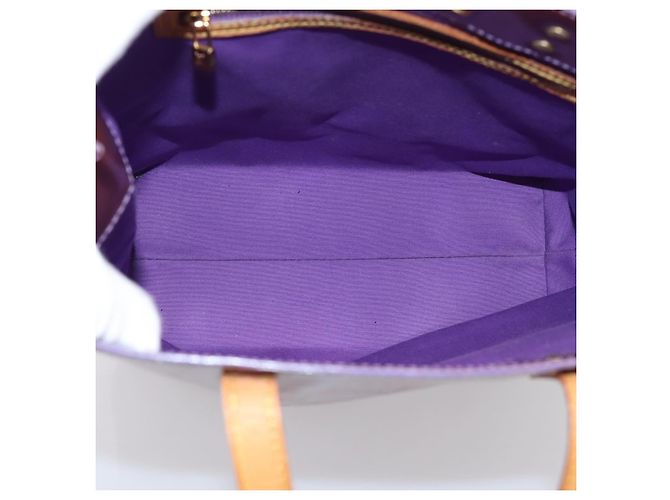Bolsa de mão LOUIS VUITTON Monogram Vernis Reade MM Purple M91087 LV Auth BA16172 Roxo - vista 11