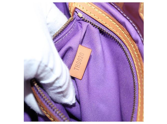Bolsa de mão LOUIS VUITTON Monogram Vernis Reade MM Purple M91087 LV Auth BA16172 Roxo - vista 12