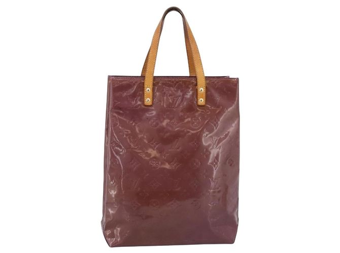 Bolsa de mão LOUIS VUITTON Monogram Vernis Reade MM Purple M91087 LV Auth BA16172 Roxo - vista 13