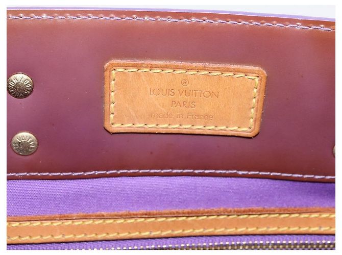 Bolsa de mão LOUIS VUITTON Monogram Vernis Reade MM Purple M91087 LV Auth BA16172 Roxo - vista 19