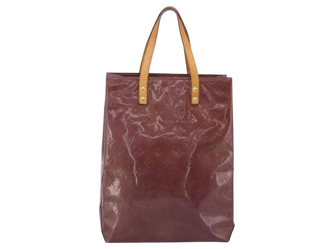 Bolsa de mão LOUIS VUITTON Monogram Vernis Reade MM Purple M91087 LV Auth BA16172 Roxo - vista 2
